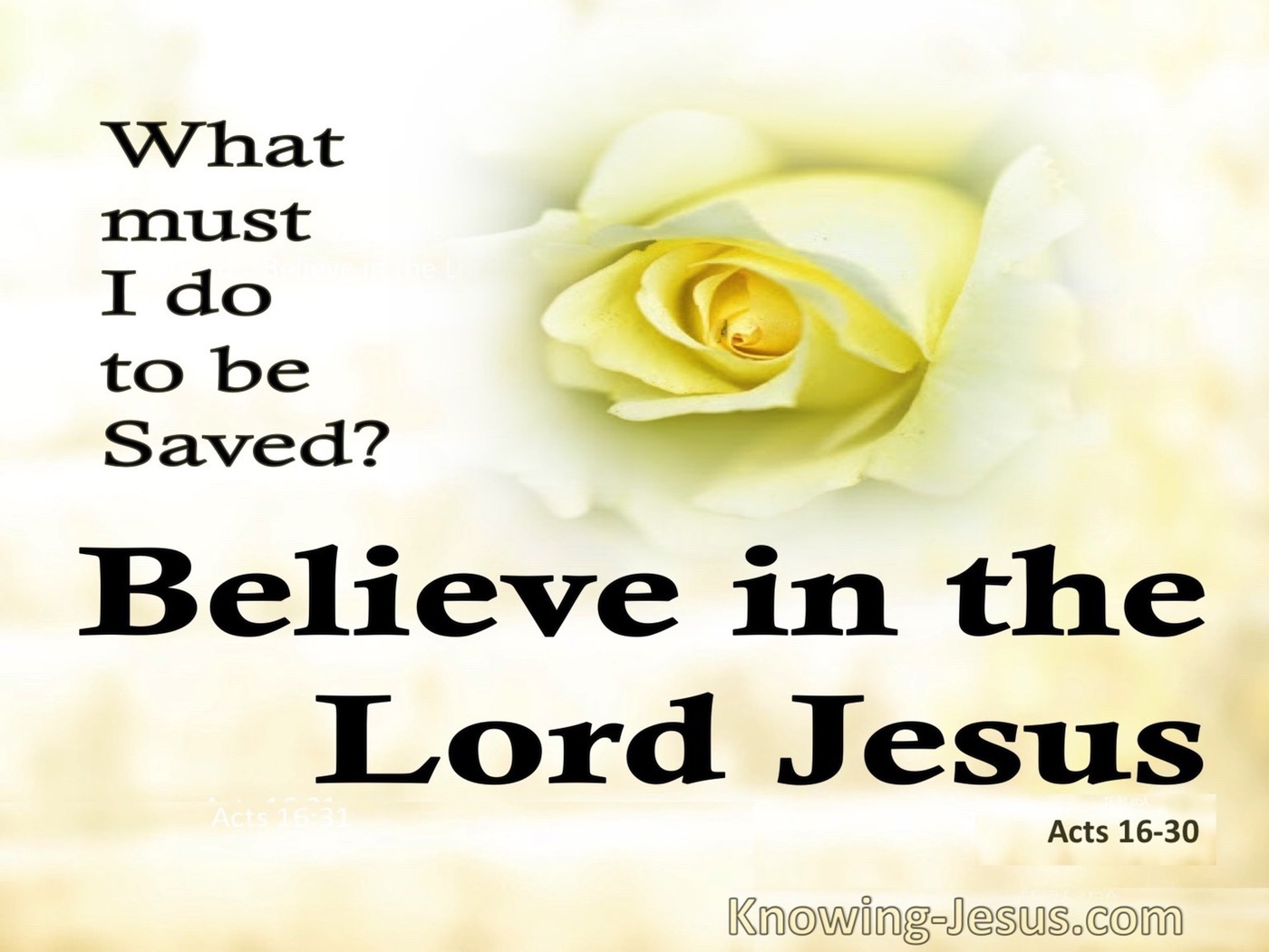 Acts 16:30 What Must I Do To Be Saved (yellow)
